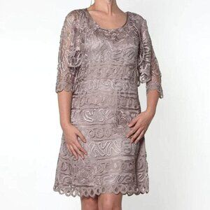NWT Soulmates D7186 Silk/Polyester Blend Semi Formal Dress Black Size S